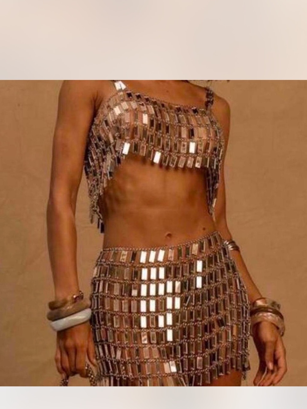 Metallic Silver Chainmail Set - Picture 2 of 2